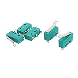 uxcell a14061700ux0924 AC 125V 5A Hinge Lever Micro Limit Switch KW4-3Z-3 for Mill CNC (Pack of 5)