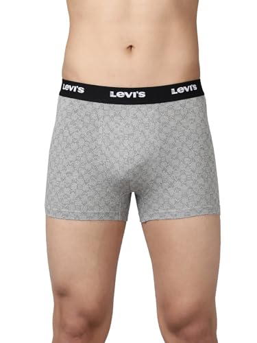 Image of Levi's 022 Trunk for Men | Cotton Stretch Fabric | Printed Men's Underwear | Anti-Roll Waistband | Extra Supportive Gusset | Functional Fly | No Ride-Up | Mid Length Fit | Tagless | Pack of 1
