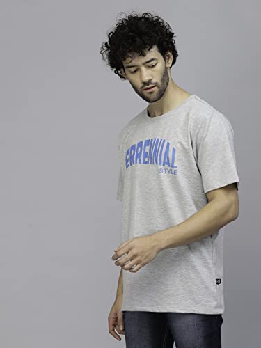 Image of Rigo Back Printed Half Sleeves Round Neck Oversized T-Shirt for Men | Drop Shoulder T-Shirt for Men | Loose Baggy Fit T-Shirt for Men