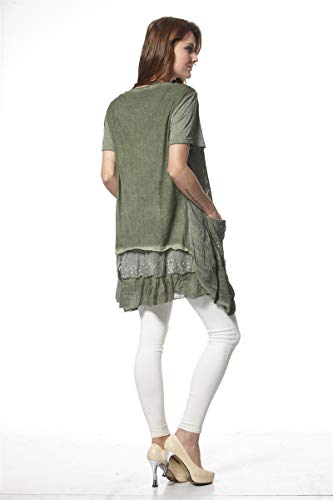 Image of SIMPLY COUTURE Women's Plus Size Summer Casual Short Sleeve Tops Floral Lace Scoop Neck Top