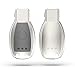 Produktbild kwmobile Autoschlüssel Hülle kompatibel mit Mercedes Benz 2-3-Tasten Autoschlüssel (nur Keyless Go) - TPU Fullbody Schlüsselhülle Cover Schutzhülle Hochglanz Silber