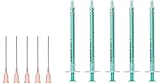 MedixX 5 Stück Spritzen-Set mit stumpfer Nadel verschiedene Größen für Hobby und Heimwerk- Spritzen einzeln steril verpackt (5x 1ml Spritze & 5x Kanüle)