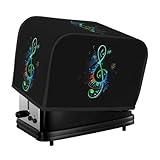 Bunte Toaster-Abdeckung mit Musikmuster, mit Tasche, geeignet für Esstischdekoration.