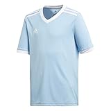 adidas TABELA 18 Camiseta De F&uacute;tbol De Manga Corta, Unisex ni&ntilde;os, Borrar Azul/Blanco, 7-8A