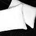 Superior White Down Alternative Pillow 2-Pack, Premium Hypoallergenic Microfiber Fill, Medium Density for Back, Stomach, and Side Sleepers - Standard Size, Solid White