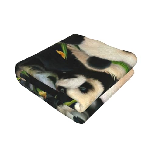 Couverture de lit panda en microfibre douce pour soirées cocooning et salon