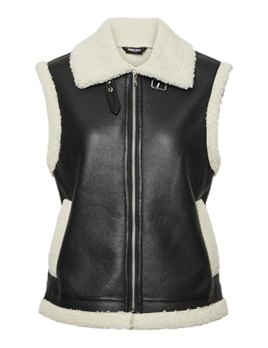 Gilet Teddy PIECES Pcjanelle chaud et léger parfait pour la superposition de mi-saison