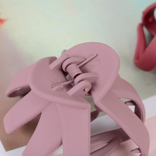 UTENEW Set of 6 Medium Hair Claw Clips No-Slip Grip Octopus Jaw Clips Matte Thick Hair Clips, Women Girl Daily Hairstyle Accessories