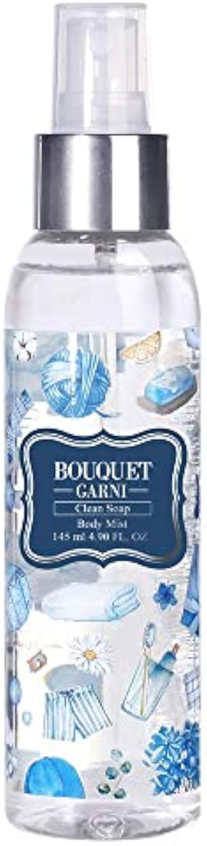 Body Mist Clean Soap Fragrance - Long-lasting Moisture & Fragrance, Mist for Women, Low Irritation (Containing Vitamin E, Citrus Acid) - 4.9 oz