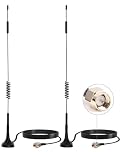 2 Pack 4g Lte Antenna SMA Aerial 7dBi, Wifi Lte Antenna Magnetic Base 3m Cable with SMA Connector for Indoor Outdoor Netgear TP-Link 4G LTE Router Gateway Modem Hotspot Wireless Router Hub