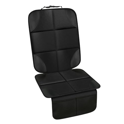 PandaEar 2 Pack Car Seat Protector for Child, Baby Waterproof Car Seat Cover with Non-Slip Insert, 600D Fabric CarSeat Mat with Thickest Padding & Mesh Pockets