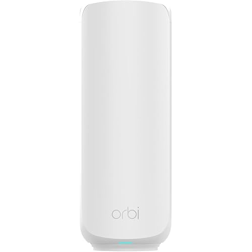 NETGEAR Orbi 370 Series (RBE370) Dual-Band WiFi 7 Mesh Network Add-on Satellite – Works with RBE372, RBE373, RBE374, Security Features, 5 Gbps, Adds Coverage up to 2,000 sq. ft., BE5000