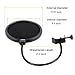 HORNO Professional Microphone Filter Screen-Mic Pop Blocker Mask Shield Screen with Flexible Gooseneck Mount