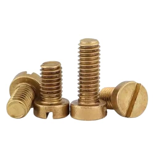 Vis à tête cylindrique fendue en laiton M6x30 pour assemblages filetés précis