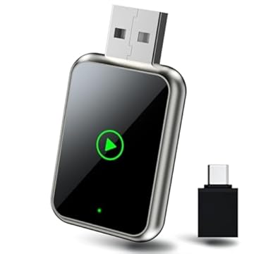 Adaptador CarPlay e Android Auto Sem Fio 2 em 1 | Conversor USB Plug & Play para Multimídia Original | Conexão Automática Rápida 5GHz