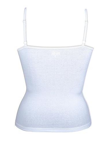 Image of DChica Essentials Padded Camisole Starter Bra for Young Girls, Sleeveless Undershirts Cami Vest with Adjustable Straps, Cotton Camisole Tank Top /Innerwear for Girls