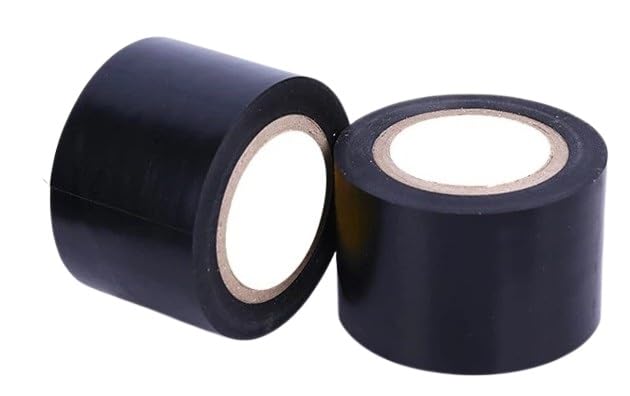 Image of VIBHA PVC Self Adhesive Tape For Air Conditioner Copper Pipe Wrapping Tape AC Insulation Tape Water Prof Heavy Duty 20 Meters Length, 48MM (Black)