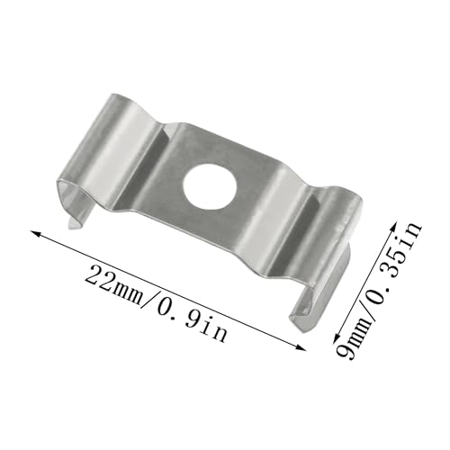Image of 100PCS T5 Iron Bracket Hooks for Tube Lights Universal Integrated Fixing Clips Hanging Board Voltages Household Appliances Office Industrial Use Light Strips Fluorescent Tubes Bulbs Silver