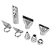8 Pcs Heat Nozzle Attachments, 35-42mm Stainless Steel Heat Nozzles Kits Shrink Wrap Hot Air Nozzle Accessories Tools Kit