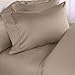 Queen Sleeper Sofa Bed Sheet Set - Taupe 100% Cotton (60"x74"x8") 500 Thread Count