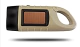 LAIVIYA Solar-Taschenlampe, tragbar, solarbetrieben, LED-Taschenlampe, Notfalllampe, für Camping, Klettern, Radfahren, Notfälle