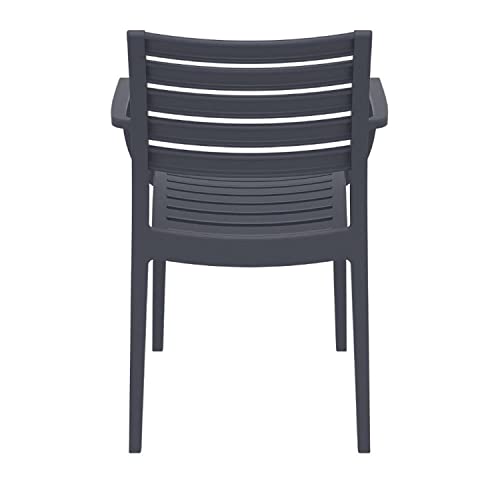 Compamia Artemis Outdoor Dining Arm Chair (Set Of 2) - Dark Gray #TOP4