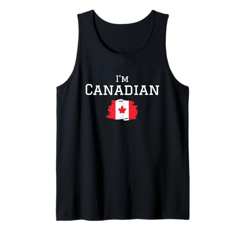 Bandiera del Canada con scritta "I'm Canadian Proud That I'm From Canada Souvenir Canotta
