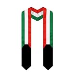 Kuwait Graduation Sash Stole International Study Abroad Unisex Kuwait Flag Graduation Scarf