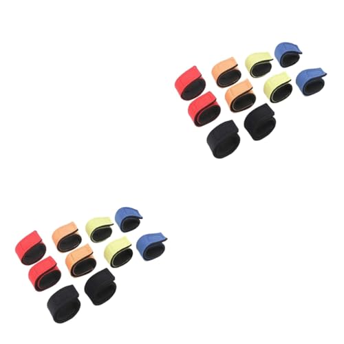 BESPORTBLE 2sets Fishing Rod Sleeves Hook and Loop Pasted Wrapping Bands Rod Ties for Boat Strong Elastic 8pcs*2