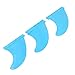 yaogohua 3Pcs Surfboard Fins PVC Thruster Fins Surfing Board Accessories for Long Board Stand Up Paddle Thruster Fins for Surfing(Blue)