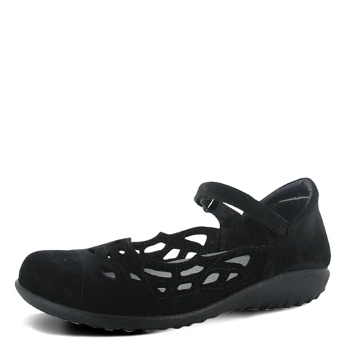 NAOT Footwear Women's Agathis Mary Jane Black Velvet Nubuck 8 M US