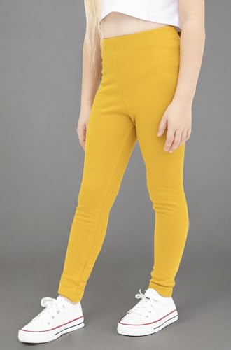 Image of Lilax Girls' Basic Solid Full Length Cotton Soft Leggings