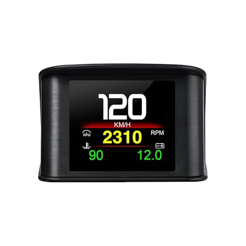 HUD OBD2/GPS Head-Up Display for Cars | Smart Digital Gauge for Speed, RPM, Water Temp, and Fuel Consumption(P10-pro)