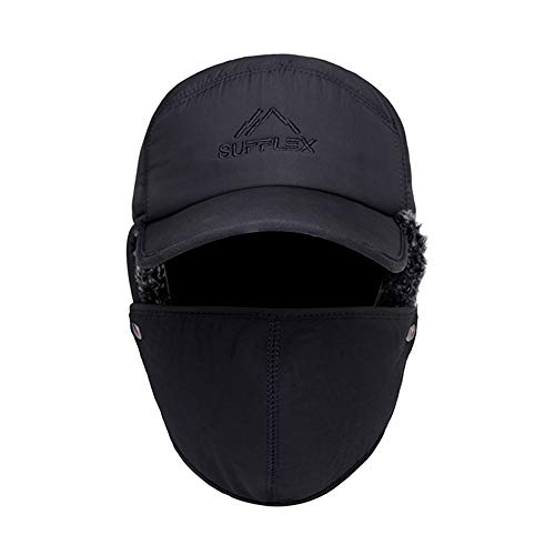 Chapéu Quente de Inverno Com Máscara destacável, Chapéu À Prova de Vento, Feminino, Masculino, Boné