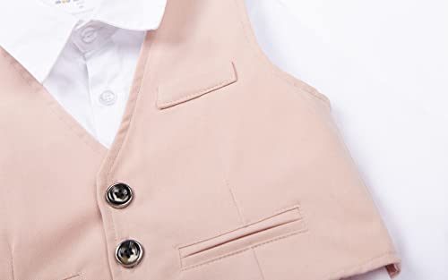 Image of Mud Kingdom Boys Suits for Weddings White Shirts, Vests and Pants Clothes Sets