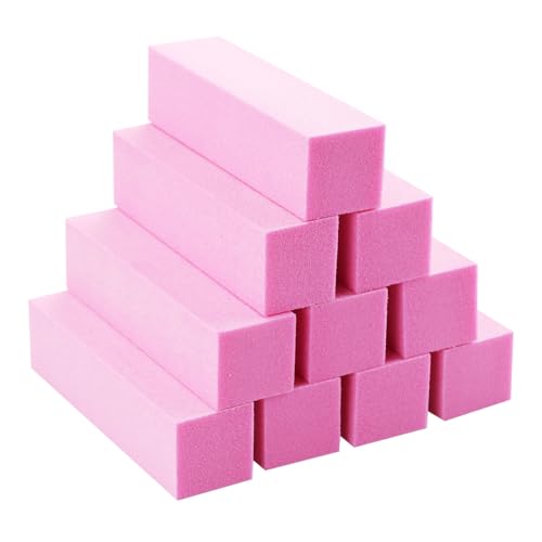 10 pezzi buffer sanding blocks, buffer unghie, buffer unghie blocco, rosa, per uso personale, manicure professionale, limatura delle unghie, nail design, salone di bellezza per unghie