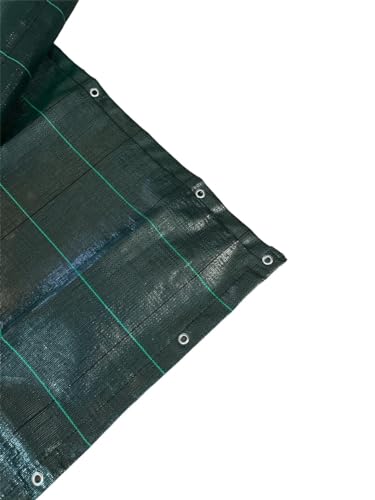 21CAMPANIA per Balcone, Protezione della Privacy Frangivento in polipropilene, 100 gr/mq, Impermeabile, Verde/nero, con occhielli (0,80 X 2 MT)