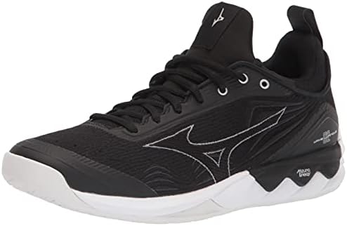 Mizuno womens 2 Wave Luminous Women s Volleyball Shoe 9 0900 , Black/White, US