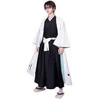 OSIAS Hombres Anime Aizen Sousuke Disfraz de Cosplay (XL)