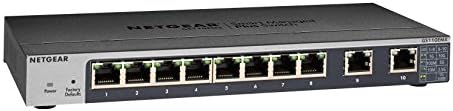 Netgear GS750E Switch 48 portów Gigabit Ethernet LAN Switch Plus z 2 x SFP, zarządzany za pomocą IGMP, QoS i VLAN, pulpit lub 19-calowy montaż w szafie