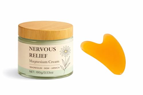 Relief Magnesium Cream 3.53oz – Total Relief Magnesium Cream for Nerves, Joints & Muscles with MSM & Arnica – Fast Absorbing, Non-Greasy Mineral Formula for Daily Comfort – Ideal for Athletes, Active Adults & Seniors