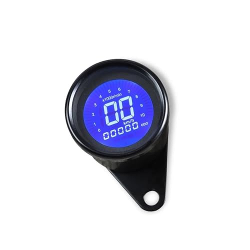 WYHJIUY Velocímetro Y Odómetro para Motocicleta con Pantalla Completa Y Cambio De Instrumento Mecánico Universal De Acero Inoxidable Indicador Engranaje