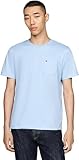 Tommy Hilfiger Camiseta de manga corta Hombre Essential con bolsillo en el pecho, Azul (Vessel Blue), L