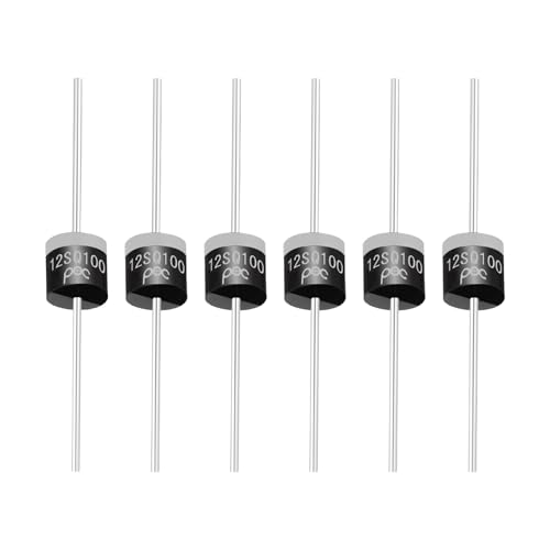 PATIKIL 5Pcs 12SQ100 Schottky Rectifiers Diode, 12A 100V R-6 High Current Electronic Direct Plug-in Rectifiers Diodes for Voltage Regulators, Power Management