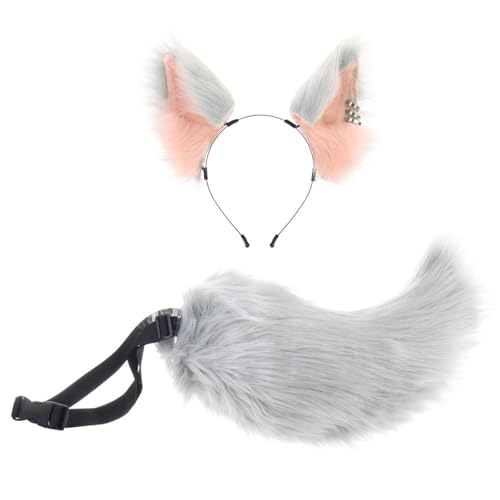 Oreilles de chat serre-tête en fausse fourrure pour soirée Halloween