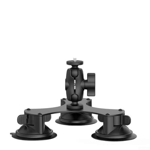 Soporte de cámara con ventosa con cabezal de bola de liberación rápida, kit de soporte de techo corredizo de coche para RV, soporte de vehículo sin taladro con tres ventosas, barra de 9 cm para DSLR y