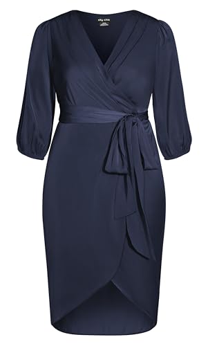 Image of City Chic Women's Plus Size Cocktail Dress - Opulent Elbow Sleeve