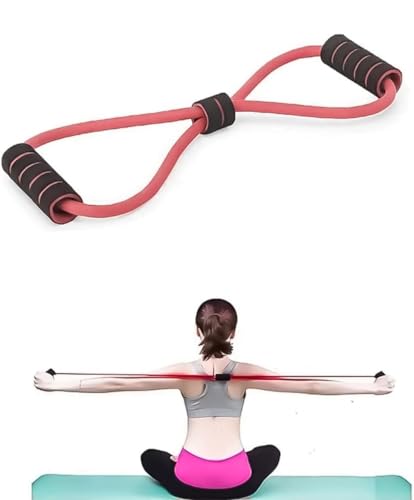 Image of Professional Figure 8 Resistance Band for Yoga & Strength Training - Shoulder Stretch, Chest Expander & Workout Loop - Home Gym Equipment for Men & Women (Multicolor)