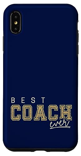 Carcasa para iPhone XS Max Best Coach Ever Entrenador diseño vintage profesores