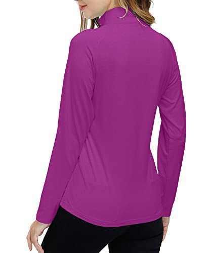 Airike Womens Golf Shirt Long Sleeve Fleece Grey Polo Shirt Stand Up Collar Lady Tank Top For Work Tennis #TOP3